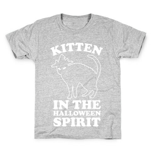 Kitten In The Halloween Spirit Kids T-Shirt