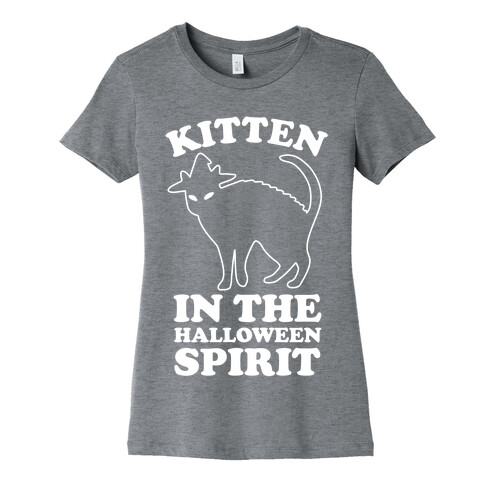 Kitten In The Halloween Spirit Womens T-Shirt