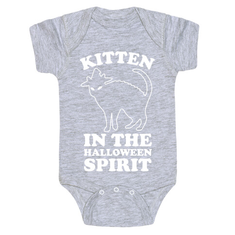 Kitten In The Halloween Spirit Baby One-Piece