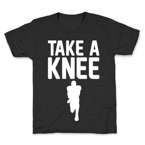Take A Knee White Print Kids T-Shirt