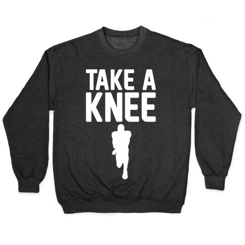 Take A Knee White Print Pullover