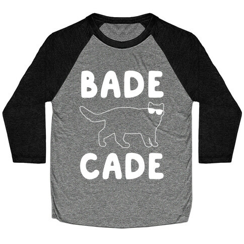 Bade Cade White Print Baseball Tee