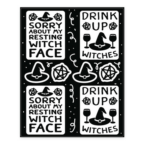 Drink Up Witches Stickers Stickers and Decal Sheet
