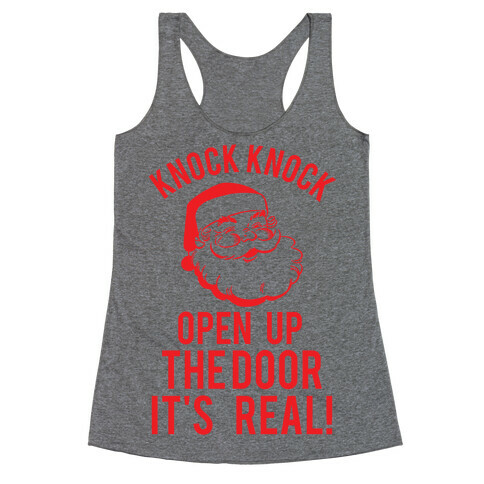 Knock Knock Santa Racerback Tank Top