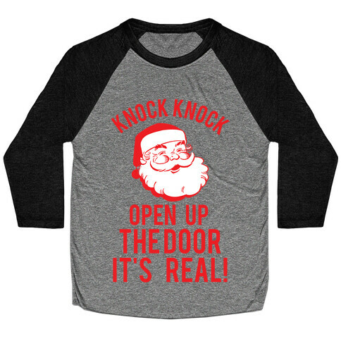 Knock Knock Santa Baseball Tee