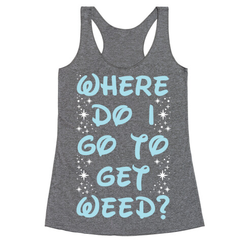 Where Do I Go to Get Weed Racerback Tank Top