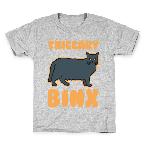 Thiccary Binx Parody White Print Kids T-Shirt