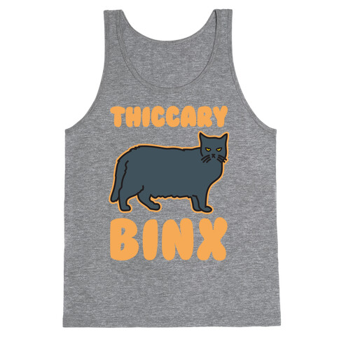 Thiccary Binx Parody White Print Tank Top