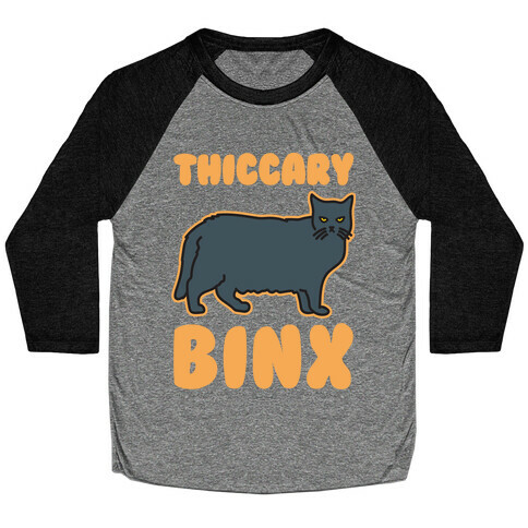Thiccary Binx Parody White Print Baseball Tee