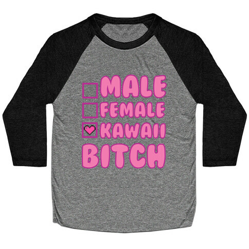 Kawaii Bitch Baseball Tee