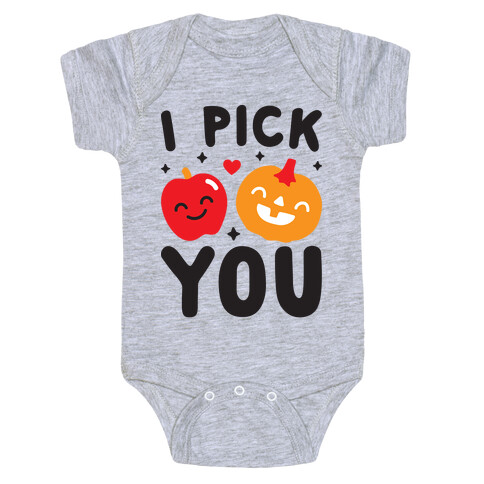 I Pick You Apple & Pumpkin Baby One-Piece