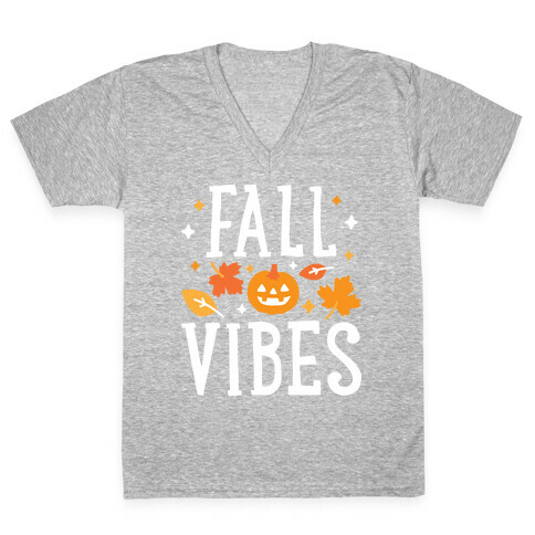 Fall Vibes V-Neck Tee Shirt