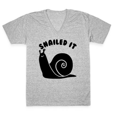 Snailed It V-Neck Tee Shirt