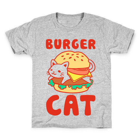 Burger Cat (Text) Kids T-Shirt