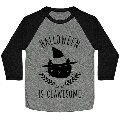 Halloween is Clawesome Baseball Tee