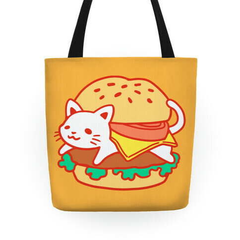 Burger Cat (No Text) Tote