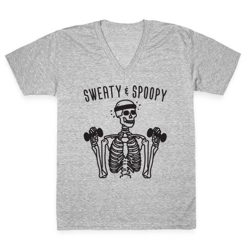 Sweaty & Spoopy V-Neck Tee Shirt