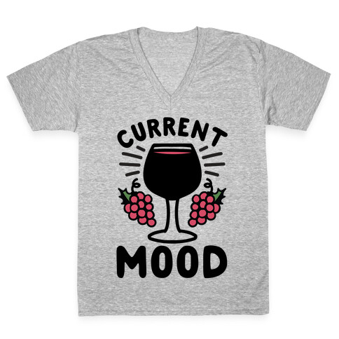 Current Mood: Wine V-Neck Tee Shirt