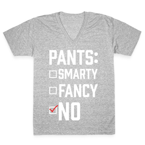 Pants Fancy Smarty V-Neck Tee Shirt