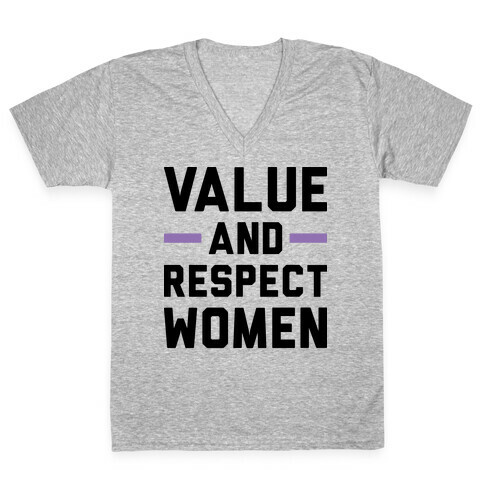 Value And Respect Women V-Neck Tee Shirt