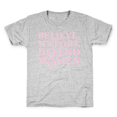 Believe Support and Defend Women White Print Kids T-Shirt