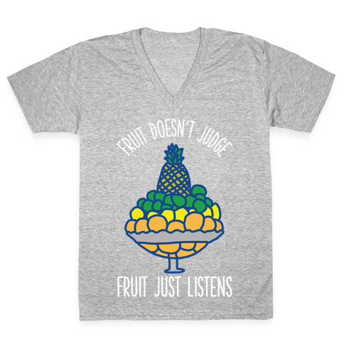 Fruit Doesn't Judge V-Neck Tee Shirt