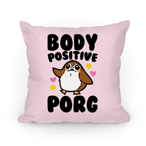 Body Positive Porg Parody Pillow