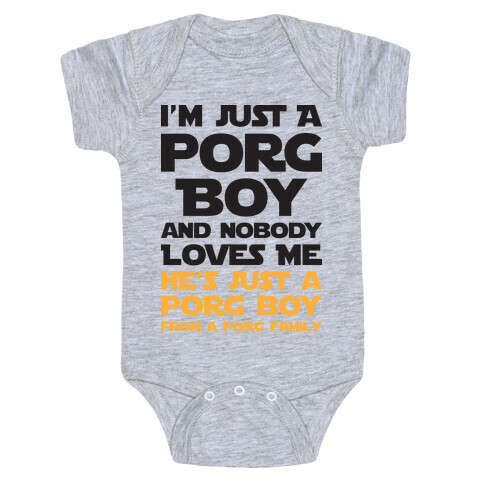 I'm Just A Porg Boy Baby One-Piece