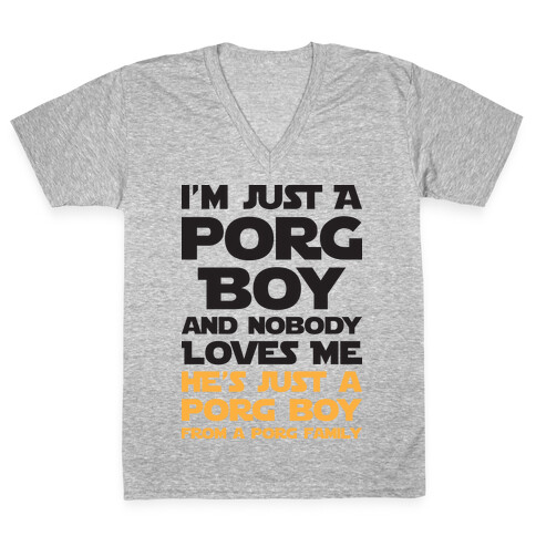 I'm Just A Porg Boy V-Neck Tee Shirt