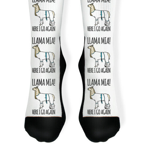 Llama Mia Parody Sock