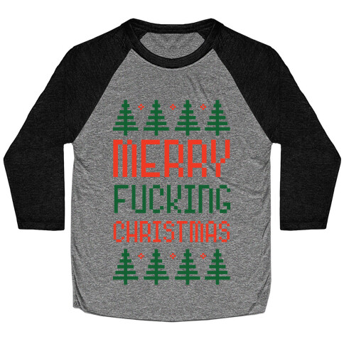 Merry F***ing Christmas Baseball Tee