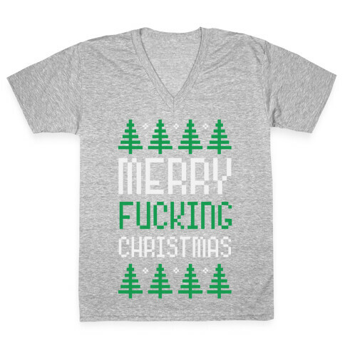 Merry F***ing Christmas V-Neck Tee Shirt