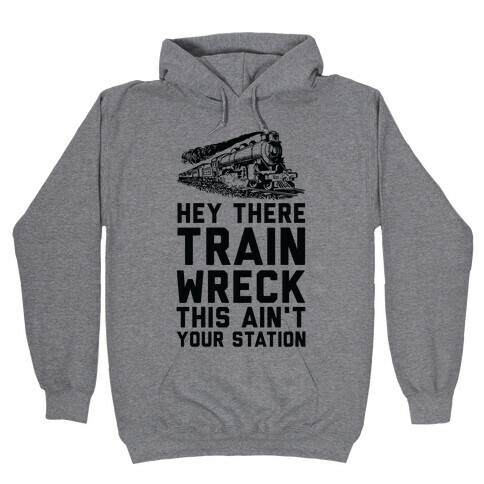 Hey There Train Wreck This Ain't Your Station Hooded Sweatshirt