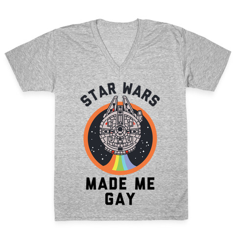 Star Wars Made Me Gay V-Neck Tee Shirt