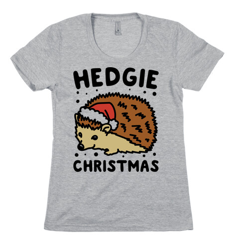 Hedgie Christmas Womens T-Shirt