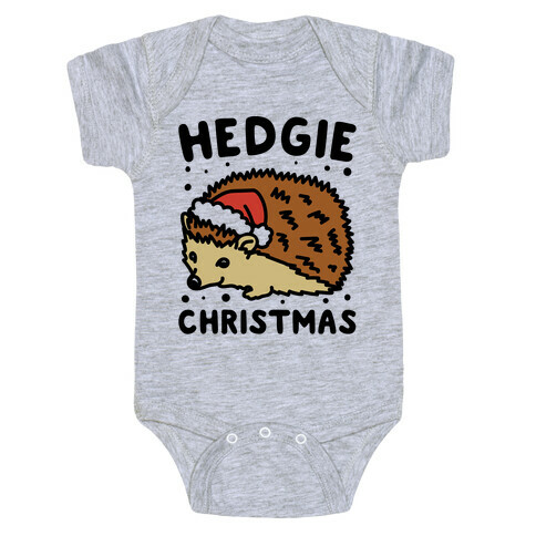 Hedgie Christmas Baby One-Piece