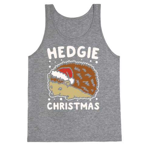 Hedgie Christmas White Print Tank Top