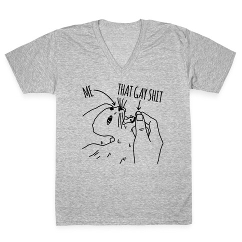 Me and That Gay Shit Parody V-Neck Tee Shirt