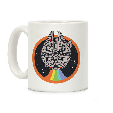 Retro Rainbow Falcon Coffee Mug