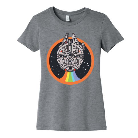 Retro Rainbow Falcon Womens T-Shirt