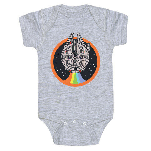 Retro Rainbow Falcon Baby One-Piece