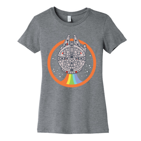 Retro Rainbow Falcon Womens T-Shirt