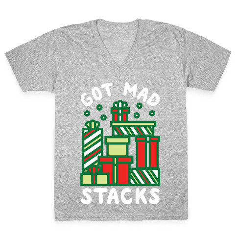 Got Mad Stacks V-Neck Tee Shirt