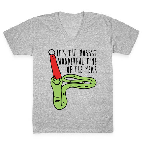 It's The Mossst Wonderful Time of The Year Parody V-Neck Tee Shirt