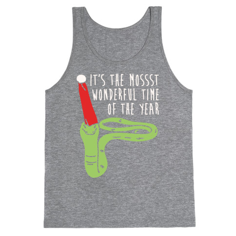 It's The Mossst Wonderful Time of The Year Parody White Print Tank Top