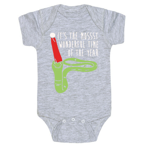 It's The Mossst Wonderful Time of The Year Parody White Print Baby One-Piece