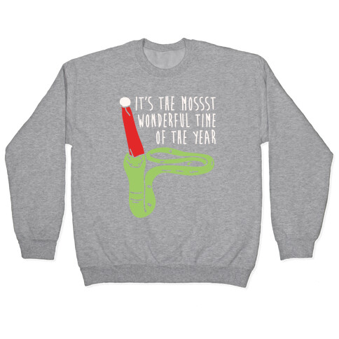 It's The Mossst Wonderful Time of The Year Parody White Print Pullover