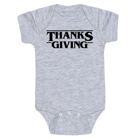 Thanksgiving Stranger Things Parody Baby One-Piece