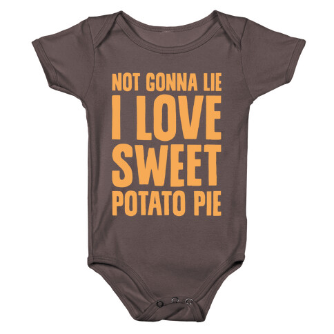 Not Gonna Lie I Love Sweet Potato Pie White Print Baby One-Piece