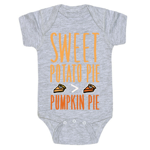Sweet Potato Pie > Pumpkin Pie White Print Baby One-Piece